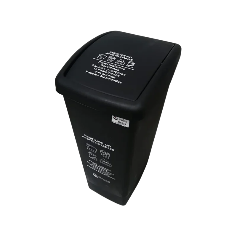 CANECA DE BASURA 55LT NEGRA