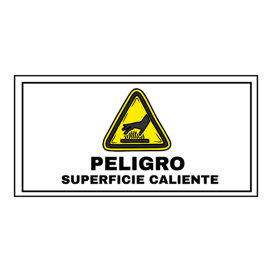 SEÑALIZACIÓN SUPERIFICIE CALIENTE 15x30