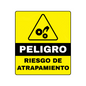 STICKER RIESGO ATRAPAMIENTO 8x12