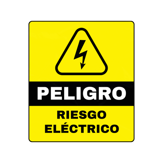 STICKER RIESGO ELECTRICO 8x12