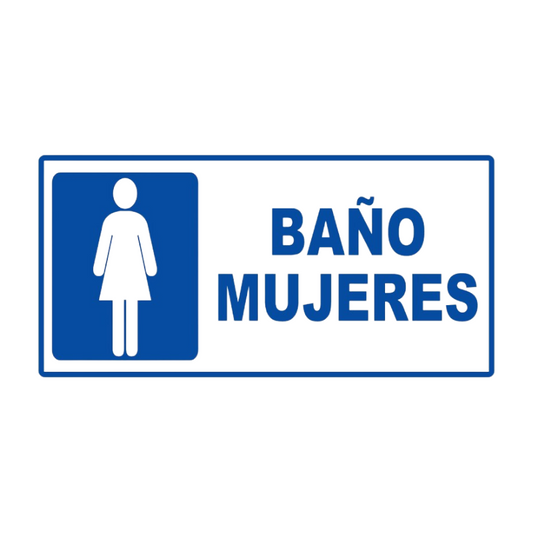SEÑALIZACION BAÑO MUJERES 15x30