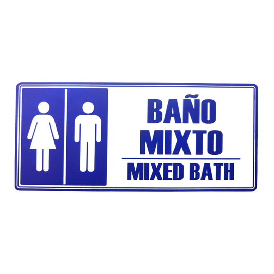 SEÑALIZACION BAÑO MIXTO 15x30