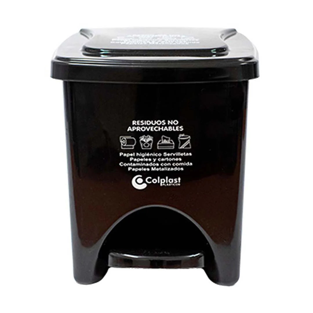 PAPELERA NEGRA DE PEDAL 22LT