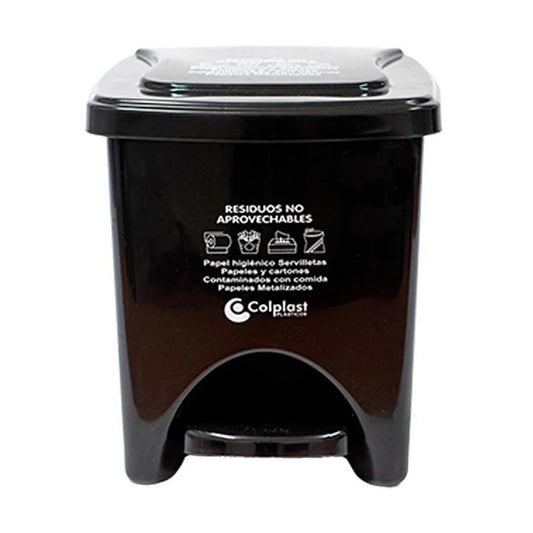 PAPELERA NEGRA DE PEDAL 22LT