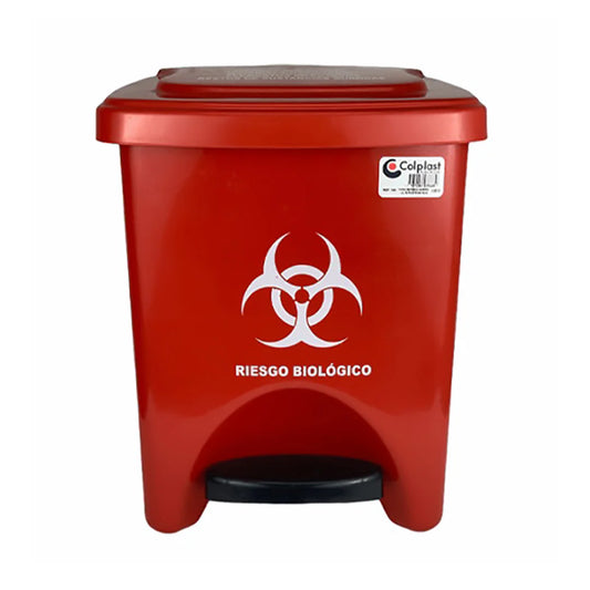 PAPELERA ROJA DE PEDAL 22LT