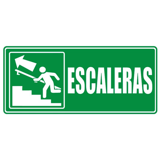 SEÑALIZACIÓN ESCALERAS SUBIENDO IZQUIERDA 15x30