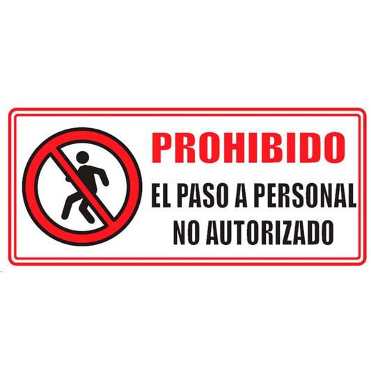 SEÑALIZACIÓN PERSONAL AUTORIZADO 15x30