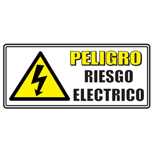 SEÑALIZACIÓN PELIGRO RIESGO ELECTRICO 15x30