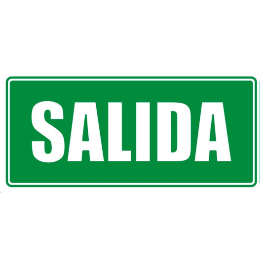 SEÑALIZACIÓN SALIDA 15x30