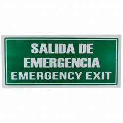 SEÑALIZACIÓN SALIDA DE EMERGENCIA 15x30