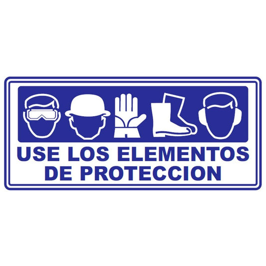 SEÑALIZACIÓN USO OBLIGATORIO EPP 15x30